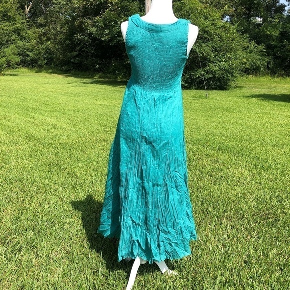 Soft Surroundings teal dress size PXS EUC - Picture 4 of 7
